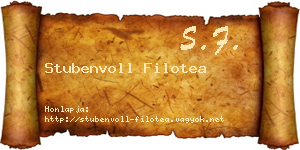 Stubenvoll Filotea névjegykártya